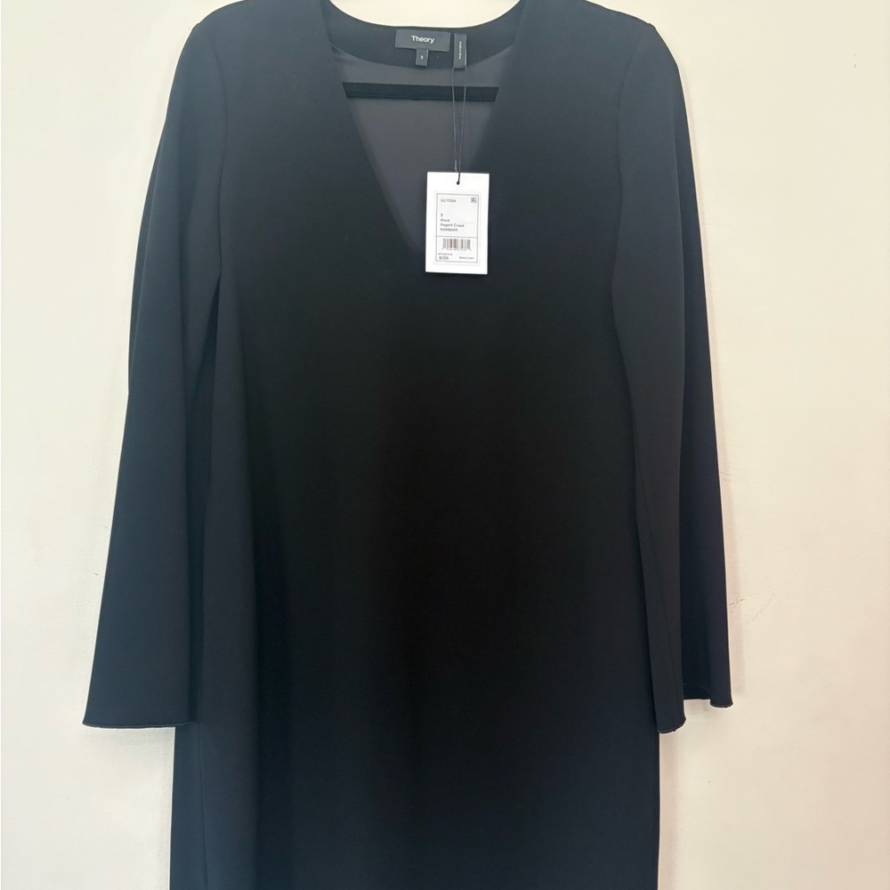 Theory Classic Black Long Sleeve Dress